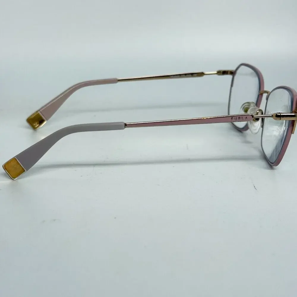 Furla Eyeglasses, Frames Only, VFU553K 0323, 53-16-140,‎ Metal, Pink/Gold H18107